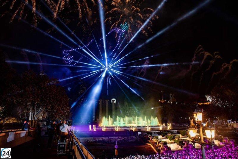 Barcelona cerrará el año 2023 con una impactante exhibición de 470 drones y fuegos artificiales en la avenida Maria Cristina